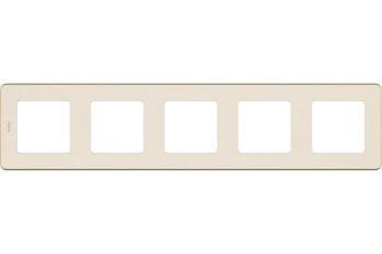 Рамка Legrand Inspiria 5 постов, цвет слоновая кость, арт. 673971