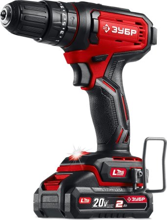 Дрель-шуруповерт аккумуляторная Зубр ДШУ-40-22 Li-lon 20В 2x2Ач 40Нм