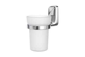 Стакан для зубных щеток FLOWER стекло цвет белый Стакан для зубных щеток FLOWER стекло цвет белый