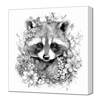 Картина на холсте Енот 31х 31см