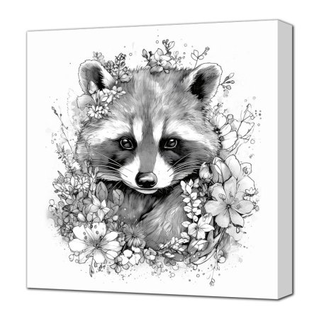 Картина на холсте Енот 31х 31см