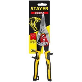 Ножницы пряморежущие по металлу STAYER 250мм