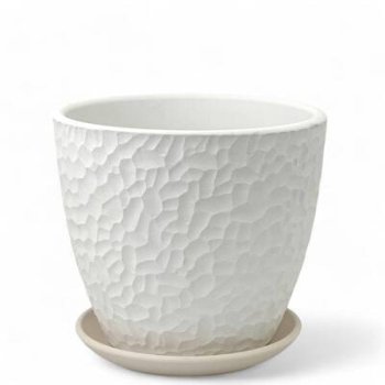 Горшок Бутон Манго керамика 4л белый
