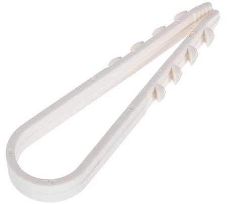 Дюбель-хомут КВТ круглый 11-18мм полиамид белый 100шт.