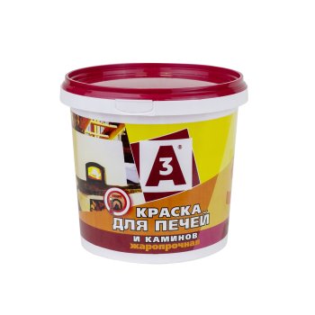 Краска Ижсинтез А3 акриловая для печей и каминов белая 1,3 кг матовая
