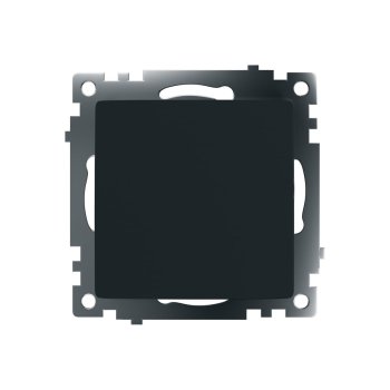 Выключатель встраиваемый STEKKER Катрин 1 кл. черный, без подсветки, арт. GLS10-7103-05