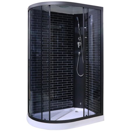 Кабина душевая ODA 5007 правая низкий поддон 120х80х215см правая затемненное стекло