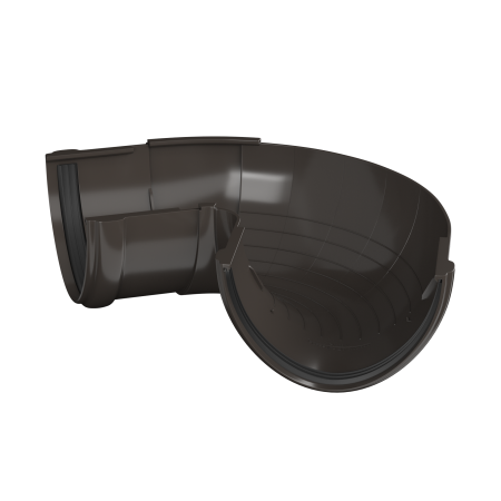 Угол желоба 90°-150° ТН-ПВХ коричневый пластик