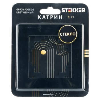 Рамка STEKKER Катрин 1 пост, цвет черный, арт. GFR00-7001-05