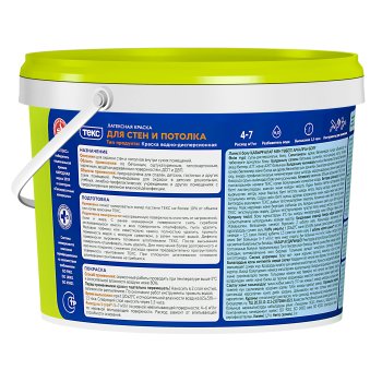 Краска водно-дисперсионная Текс Универсал интерьерная белоснежная 3 кг