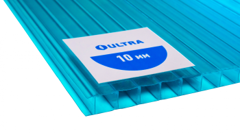 Сотовый поликарбонат Ультра бирюза 6000х2100х10