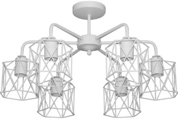 Люстра Элетех Стелла E27х6шт цвет белый Люстра Элетех Стелла E27х6шт цвет белый