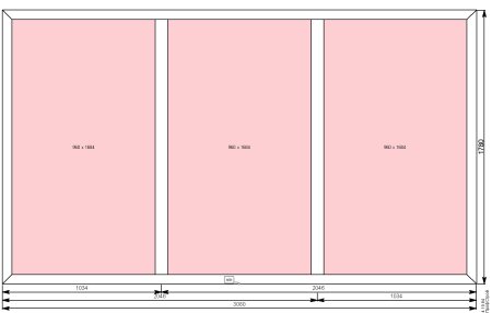 Окно ПВХ трехстворчатое 3080х1780 мм двухкамерное KBE Сибирь