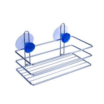 Полка для ванной 1 ярусная прямоугольная Бриллиант цвет синий