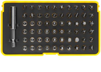 Набор бит с магнитным адаптером STAYER PH/PZ/SL/T(TX)/TT(TR/TH)/HEX/SW/SQ(R)/TW/SP(U)/Torq-set 25мм 1/4 (тип С) 61шт
