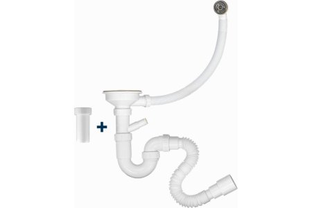 Сифон MasterProf для кухни 3 1/2" 40 мм 500 мм с переливом