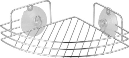 Полка для ванной 1 ярусная угловая цвет хром