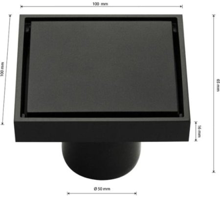 Трап вертикальный прямой  100х100х50мм