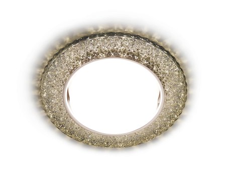 Точечный светильник Ambrella G298 CL/WW GX53 встраиваемый хром/прозрачный с LED подсветкой