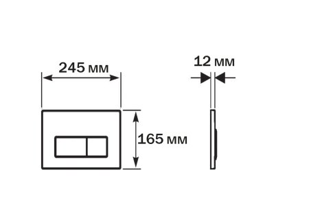 Клавиша для инсталляции  AQUATEK Standart цвет белый Клавиша для инсталляции  AQUATEK Standart цвет белый