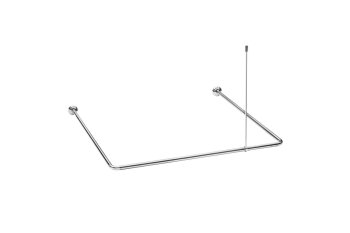 Карниз для ванной угловой Fora 90х 180см алюминий
 цвет хром