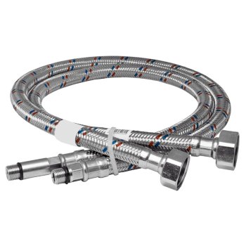 Гибкая подводка FT GROUP для смесителя 150см 1/2"x M10 нержавеющая сталь штуцер-гайка