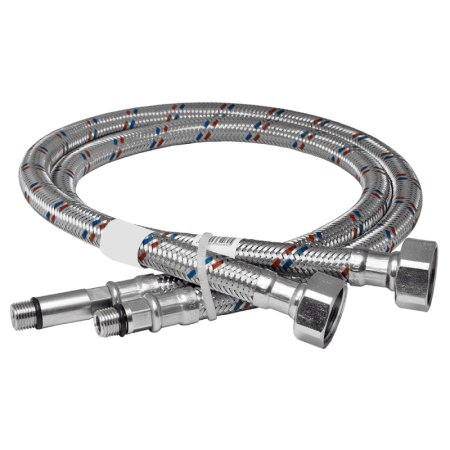 Гибкая подводка FT GROUP для смесителя 150см 1/2"x M10 нержавеющая сталь штуцер-гайка