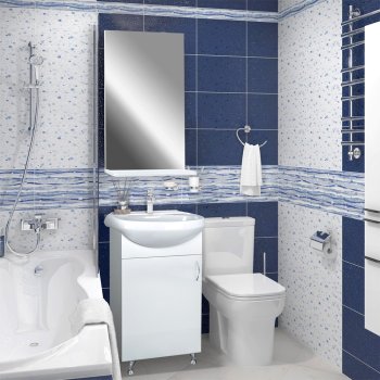 Тумба напольная Луна 80х45х41см цвет белый