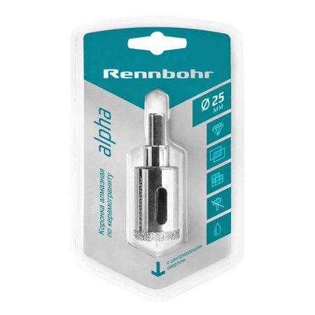 Коронка алмазная RENNBOHR Alpha 25 мм по керамике