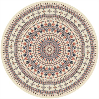 Термосалфетка D=36см ПВХ с термостойким покрытием  Этника бежевый Термосалфетка D=36см ПВХ с термостойким покрытием  Этника бежевый