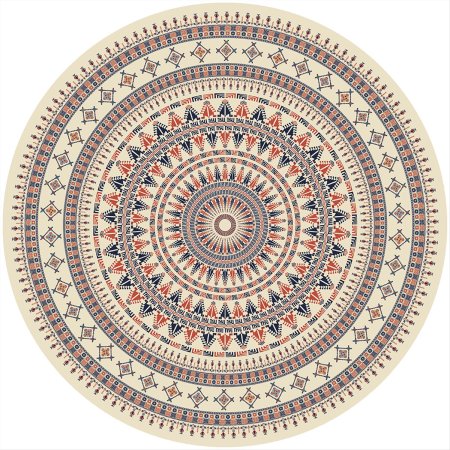 Термосалфетка D=36см ПВХ с термостойким покрытием  Этника бежевый Термосалфетка D=36см ПВХ с термостойким покрытием  Этника бежевый