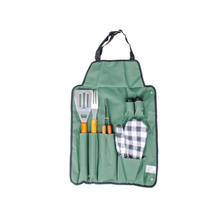 Набор для барбекю 7 предметов ЧД 10см цвет зеленый