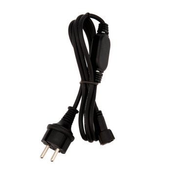 Блок питания  для улицы для уличных гирлянд 1,5м черный черный провод