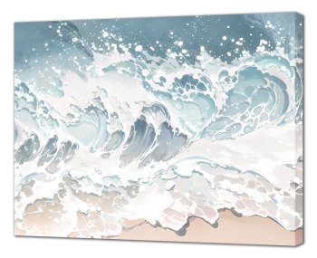 Картина на холсте Канвас Волны 50х 40см