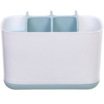 Подставка для зубных щеток с разделителем Rikki2 пластик цвет белый