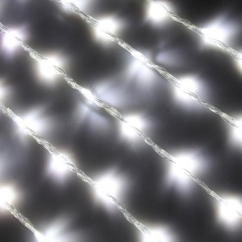 Гирлянда для улицы бахрома 0,6х2,5м белый холодный 128 LED ламп прозрачный провод