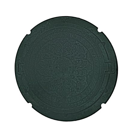 Люк канализационный тип ЛД 760/580/51/20 мм зеленый