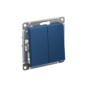 Выключатель встраиваемый Schneider Electric AtlasDesign 2 кл. аквамарин, без подсветки,