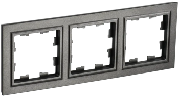 Рамка IEK Brite 3 поста, цвет темная бронза, арт. BR-M32-K45