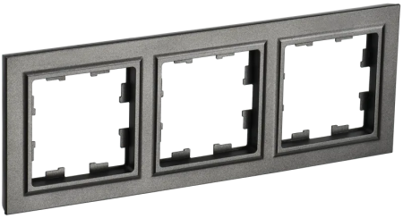 Рамка IEK Brite 3 поста, цвет темная бронза, арт. BR-M32-K45