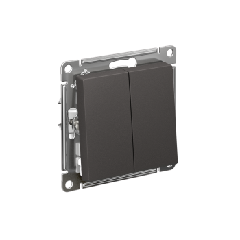 Выключатель встраиваемый Schneider Electric AtlasDesign 2 кл. базальт, без подсветки,