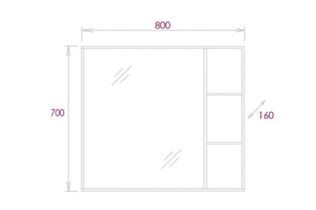 Шкаф-зеркало подвесной Тимбер 70х80х16см коричневый Шкаф-зеркало подвесной Тимбер 70х80х16см коричневый