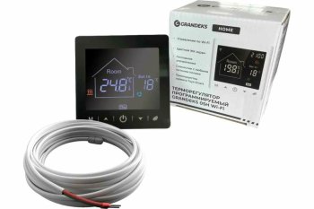 Терморегулятор Grandeks электронный режимы - 6 черный 16А