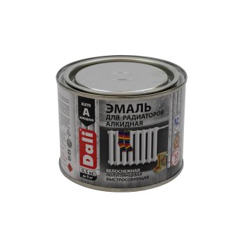 Эмаль Dali алкидная для радиаторов белая 0,5 кг полуглянцевая