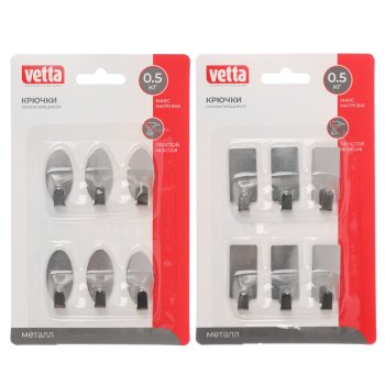 Крючки VETTA цвет стальной 6шт