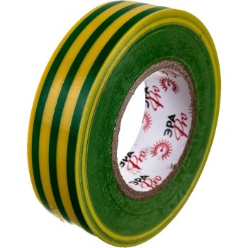 Изолента ПВХ ЭРА 19мм х 20м жёлто-зелёная