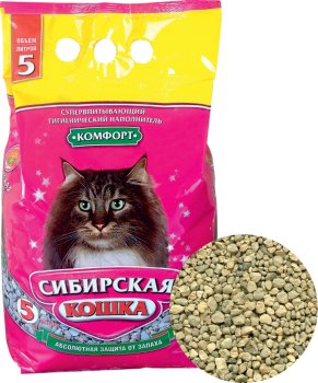Наполнитель минеральный Сибирская кошка Комфорт 5л