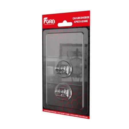 Держатель для полок Fora цвет прозрачный 2шт