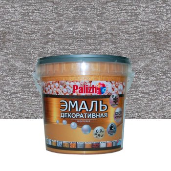 Эмаль акриловая декоративная Palizh темное серебро 0,9 кг