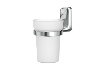 Стакан для зубных щеток FLOWER стекло цвет белый